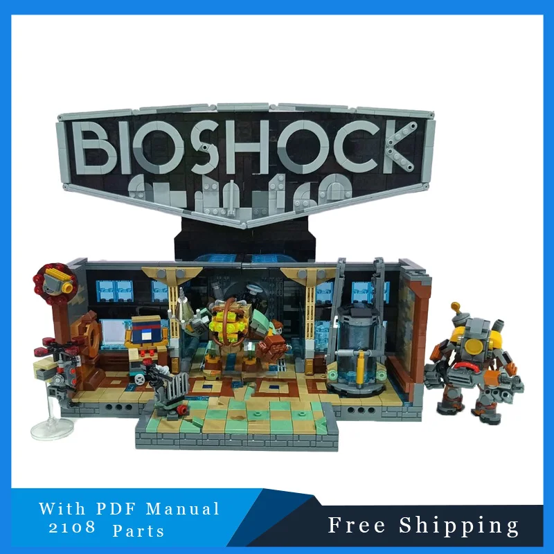 

2108 шт., знаменитая игровая сцена, выставка, коридор, креативные кирпичи, модель строительного блока для детей, сделай сам, сборная игрушка, Рождественский подарок