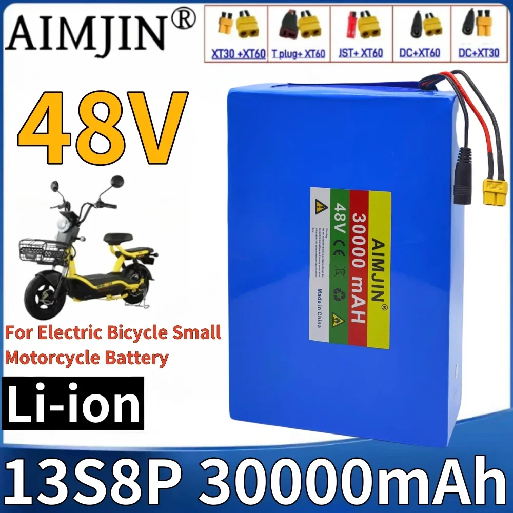 

13S8P 48V 30Ah 18650 lithium battery pack 2000W for Electric Bicycles Scooters Small Motorcycl built-in 50A BMS high-power batt