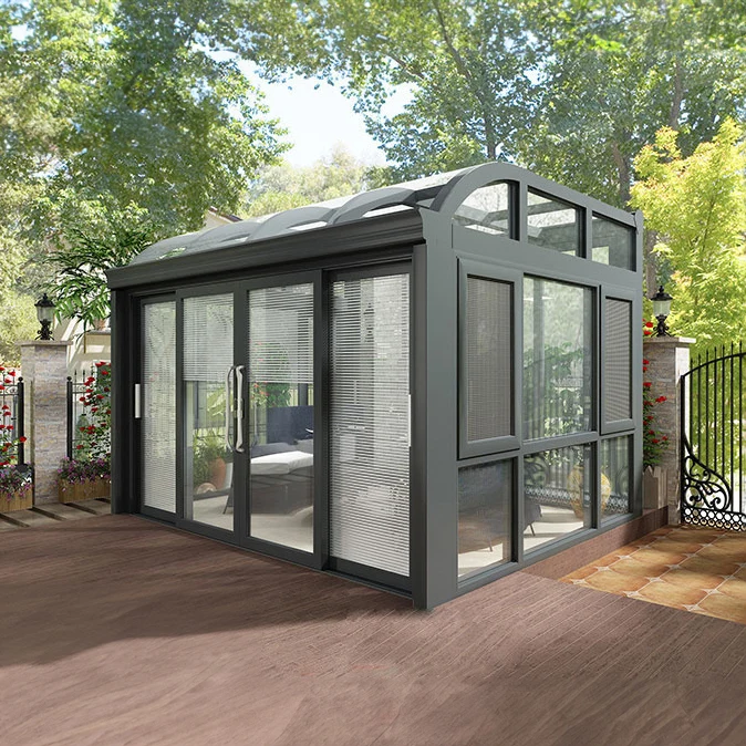 DIY Design Outdoor 100% AntiUV Retractable Sun Shelter All Season Sun Enclosure for Patio Garden Balcony sunroom