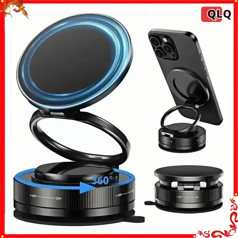 

2025 New Strong Magnetic Multi Phone Holder Foldable Retractable Vacuum Suction 360 Rotation For Car Dashboard Desktop