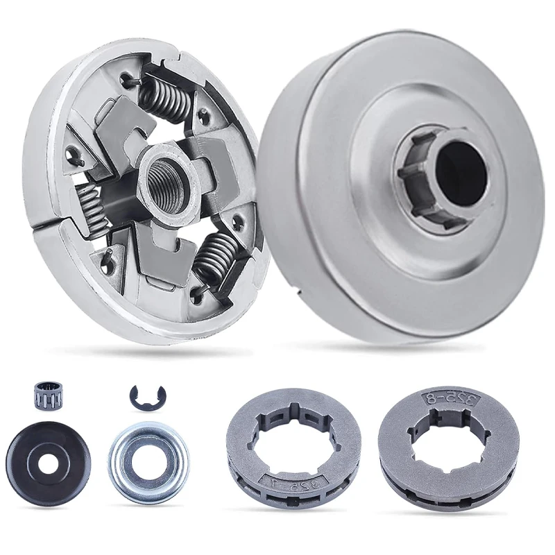 

Clutch Drum Sprocket Kit for Stihl 024AV 026 PRO Chainsaw with Needle Bearing Washer E-Clip Worm Gear Washer Replacement Parts