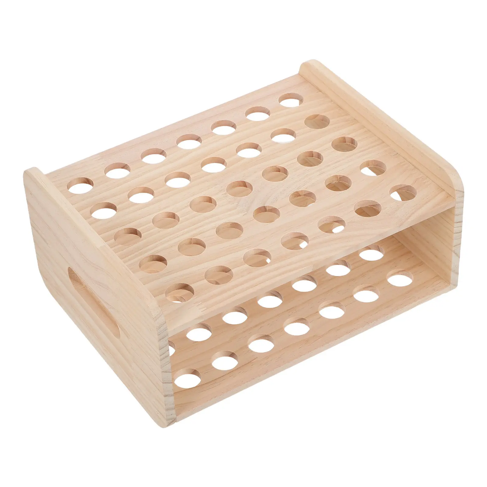 Wood Desktop Scissor Holder 35 Holes Storage Rack Organizer for School Craft Station Classroom Salon Tool Holder Stand Organizer