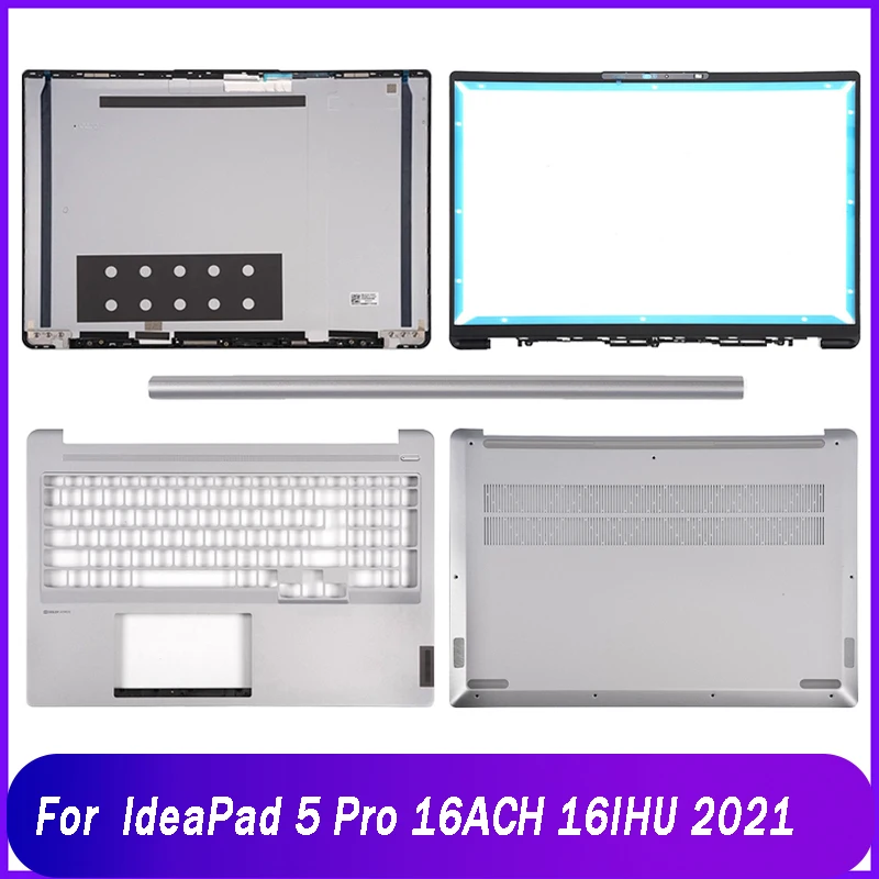 New Rear Lid For  Lenovo IdeaPad 5 Pro 16ACH 16IHU 2021 Laptop LCD Back Top Cover Front Bezel Palmrest Upper Bottom Case Silver