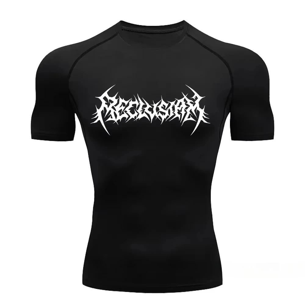 

Summer tight fitting sports short sleeved men's fitness T-shirt running quick drying sports top