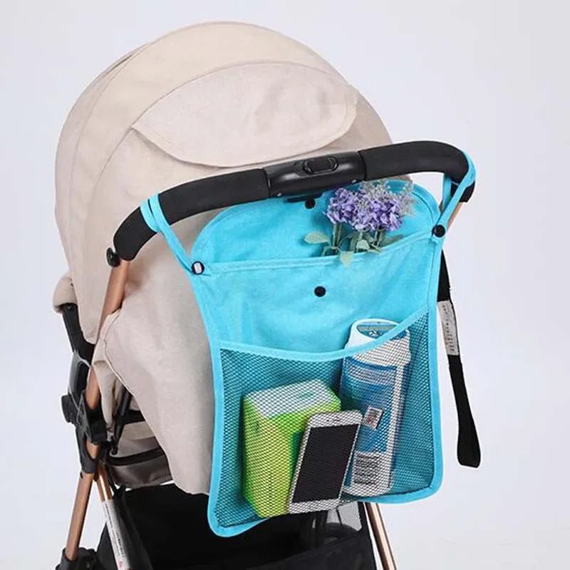 

Baby Stroller Net Pocket Infant Stroller Mesh Bottle Diaper Storage Organizer Bag Holder Large Size Hanging Stroller Accessories