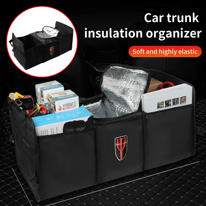 

Car Foldable Oxford Cloth Storage Box Multicompartment Insulated Storage Box For Hongqi HS5 H5 H9 E-QH5 HS7 E-HS9 H7 E-HS3