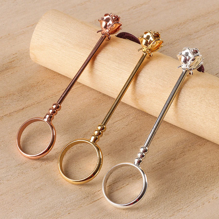 1Pc Rose Ring Individual Smoke Holder With Thick Smoke Holder To Hold Anti-finger Yellow Accessories