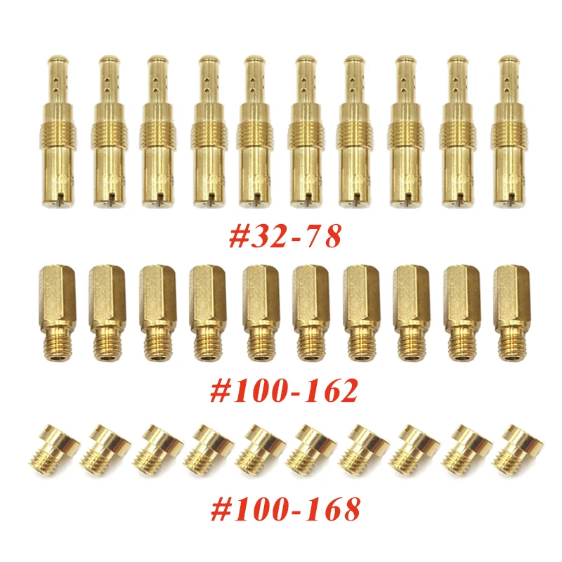 20pcs Motorcycle Carburetor Main/Pilot Jet Vice Injector Nozzle For PWK PWM PE PD PJ FCR-MX CV CVK CRS Carb Jets