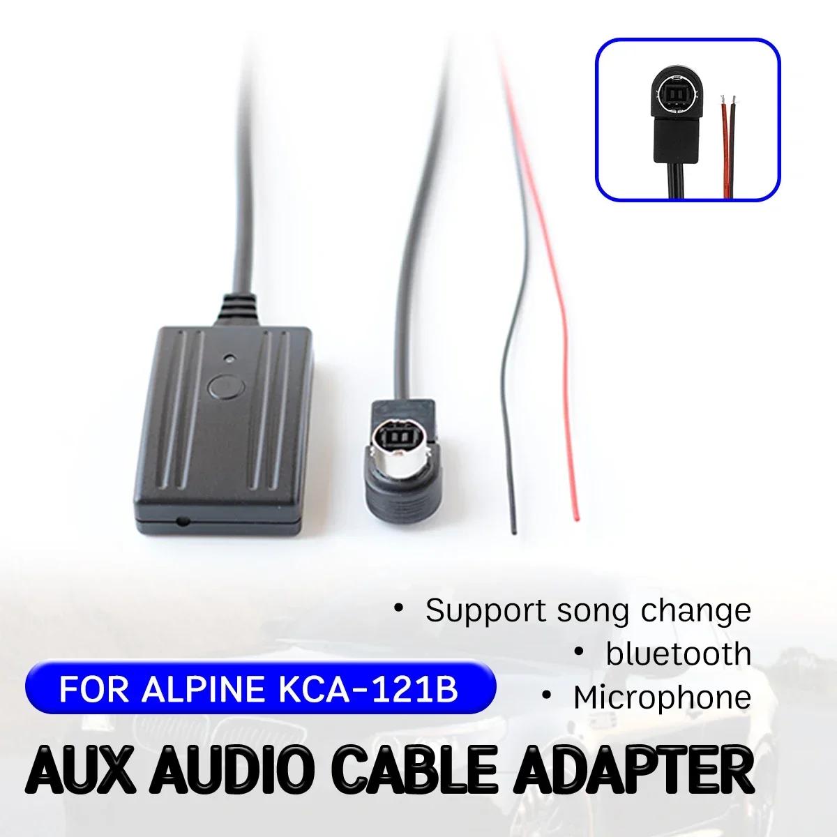 

Bluetooth Aux-приемник, Кабель-адаптер, громкая связь, Hifi aux модуль для ALPINE 9887/105/117/9855/305S, головное устройство для ALPINE KCA-121B