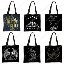 Acotar Velaris Shopper Bags Night Court Women Totes SJM City of Starlight Handbag Eco borse a tracolla borsa per la spesa riutilizzabile da donna
