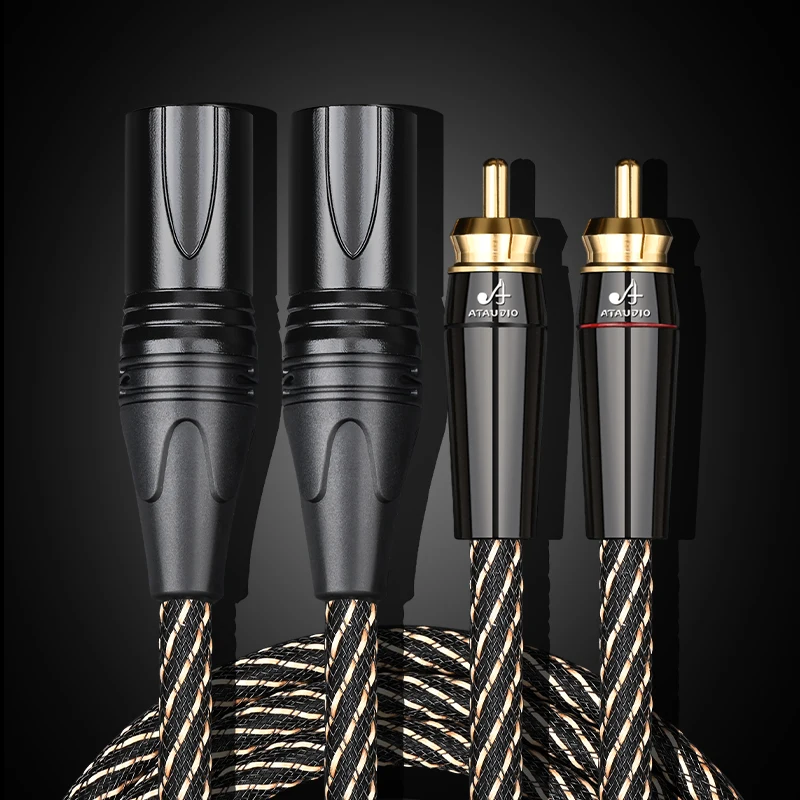 HIFI 2RCA zu 2XLR Audio Kabel 6N OFC 3Pin XLR Buchse auf RCA Stecker Kabel Für Lautsprecher Verstärker Mixer Patch kabel