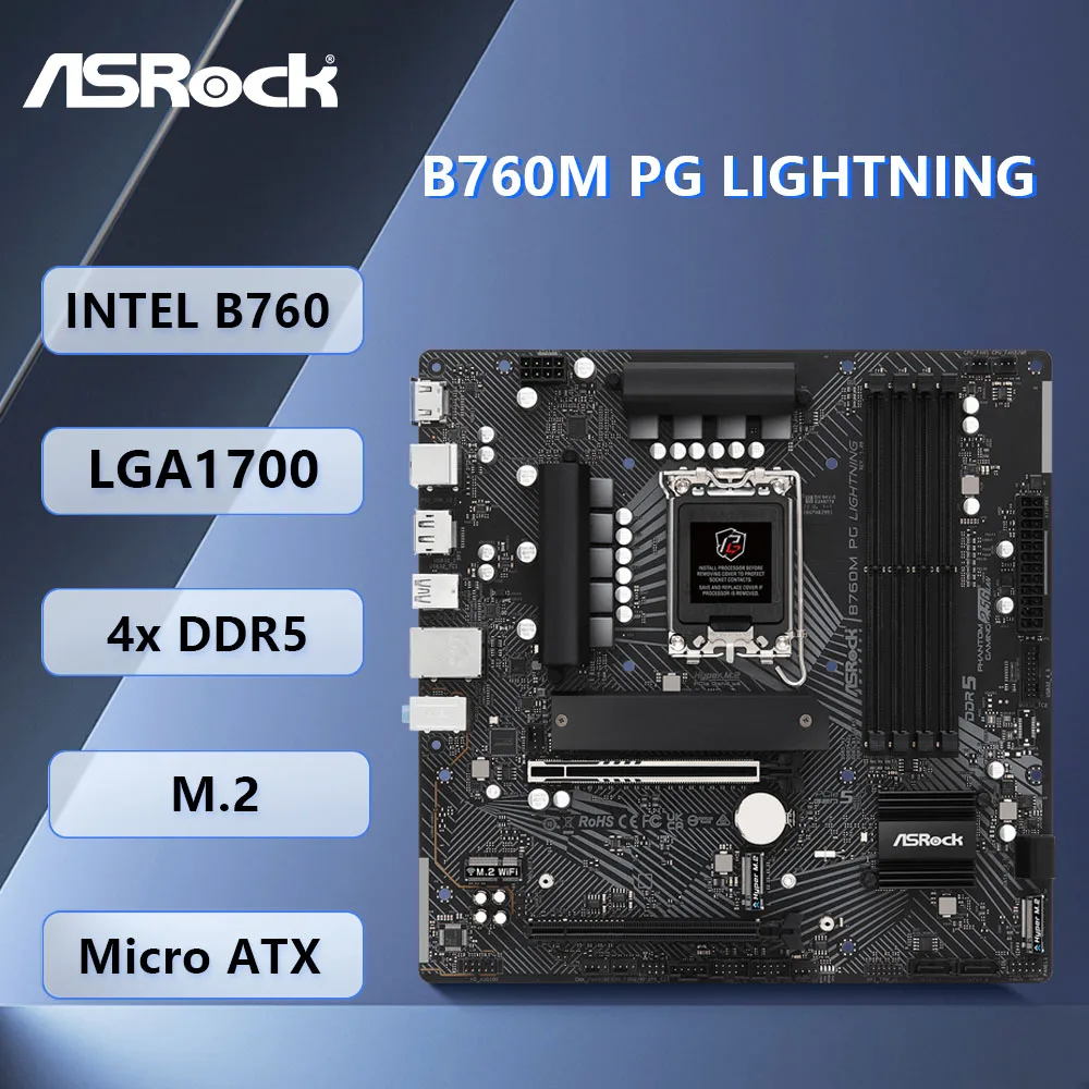 Placa Mãe ASRock B760M PG Lightning/D4