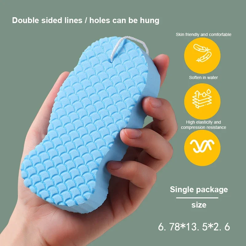 3D Sponge Exfoliating Bath Scrubbing Sponges Fish Scale Bath Scrubbing Tool For Adults Children Shower Dead Skin Remover Tool 3