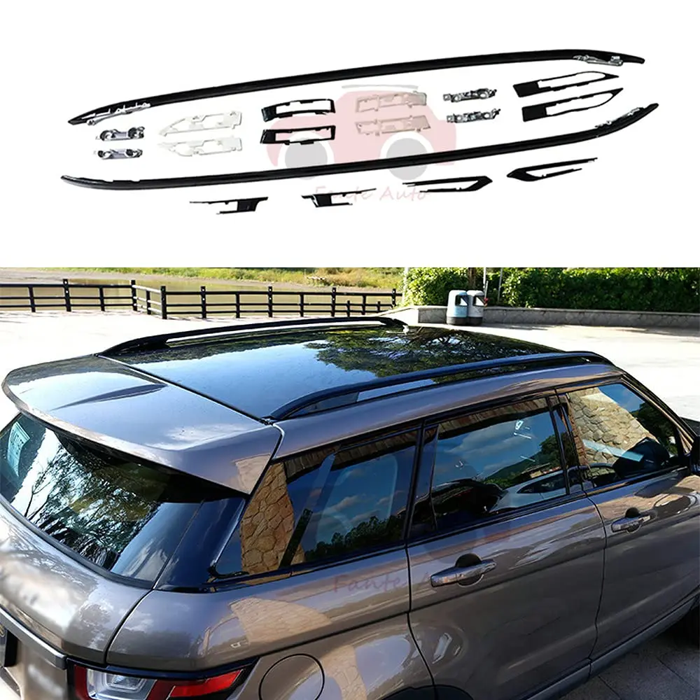 FANTE 2PCS Roof Rack Rails Fits for Range Rover Evoque 2012-2019 Cargo Crossbars Luggage Carrier