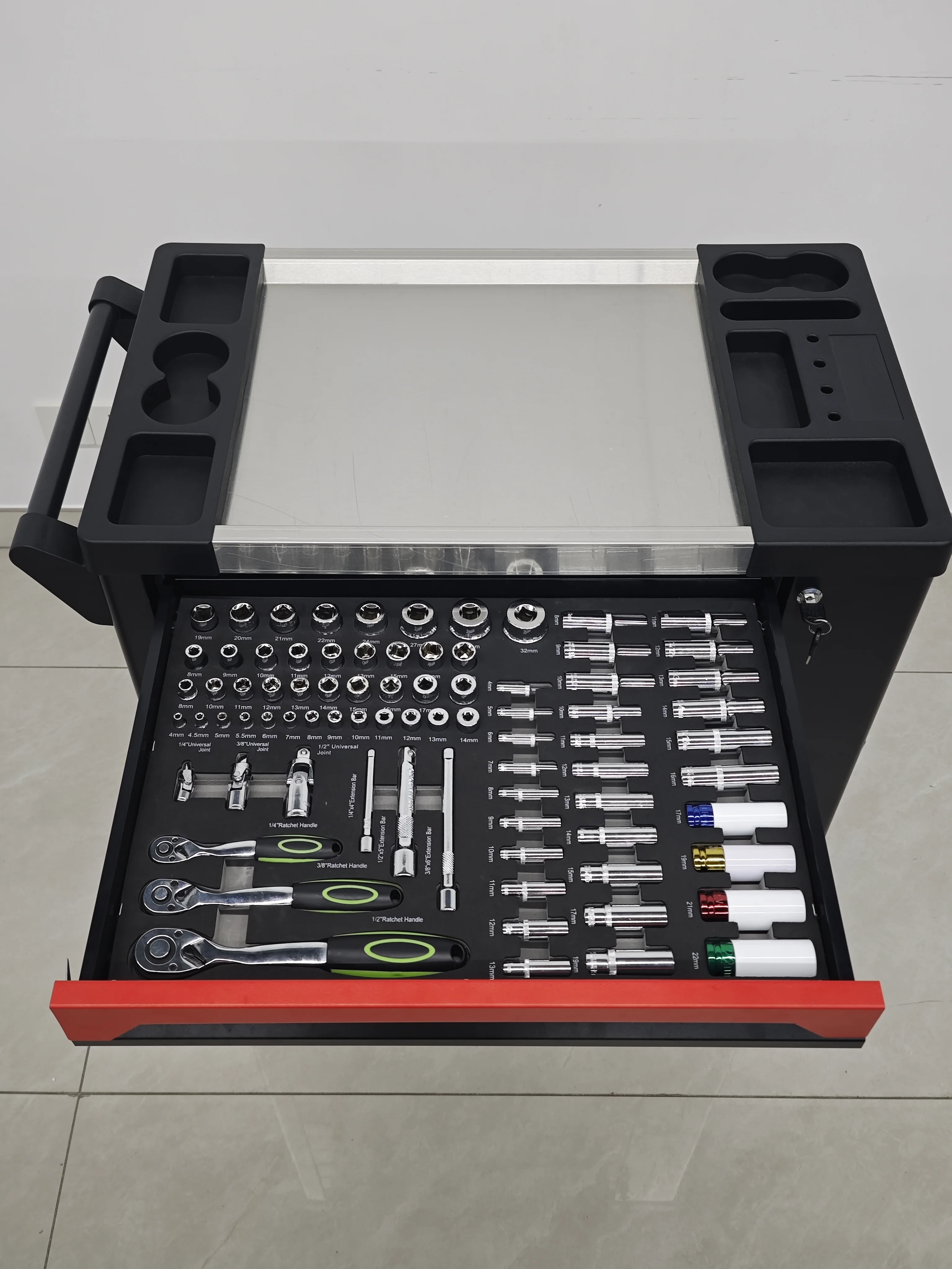 2026 Hot Selling 7 Drawer Tool Cabinet Set With Side Cabinet And Auto Repair Tools Herramientas