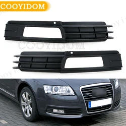 Car fog Lights Cover For Audi A6 C6 Sedan Avant 2008 2009 2010 2011 Lower Bumper Grill FogLight Lamp Grille Cover Replacement