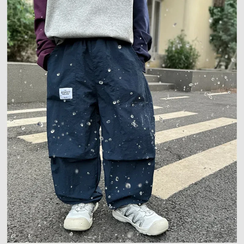 

2024 Fashion Casual Waterproof Pants Baby Loose Toddler Cargo Nylor Child Sweatpants Pantalones Informales Teenager Kids