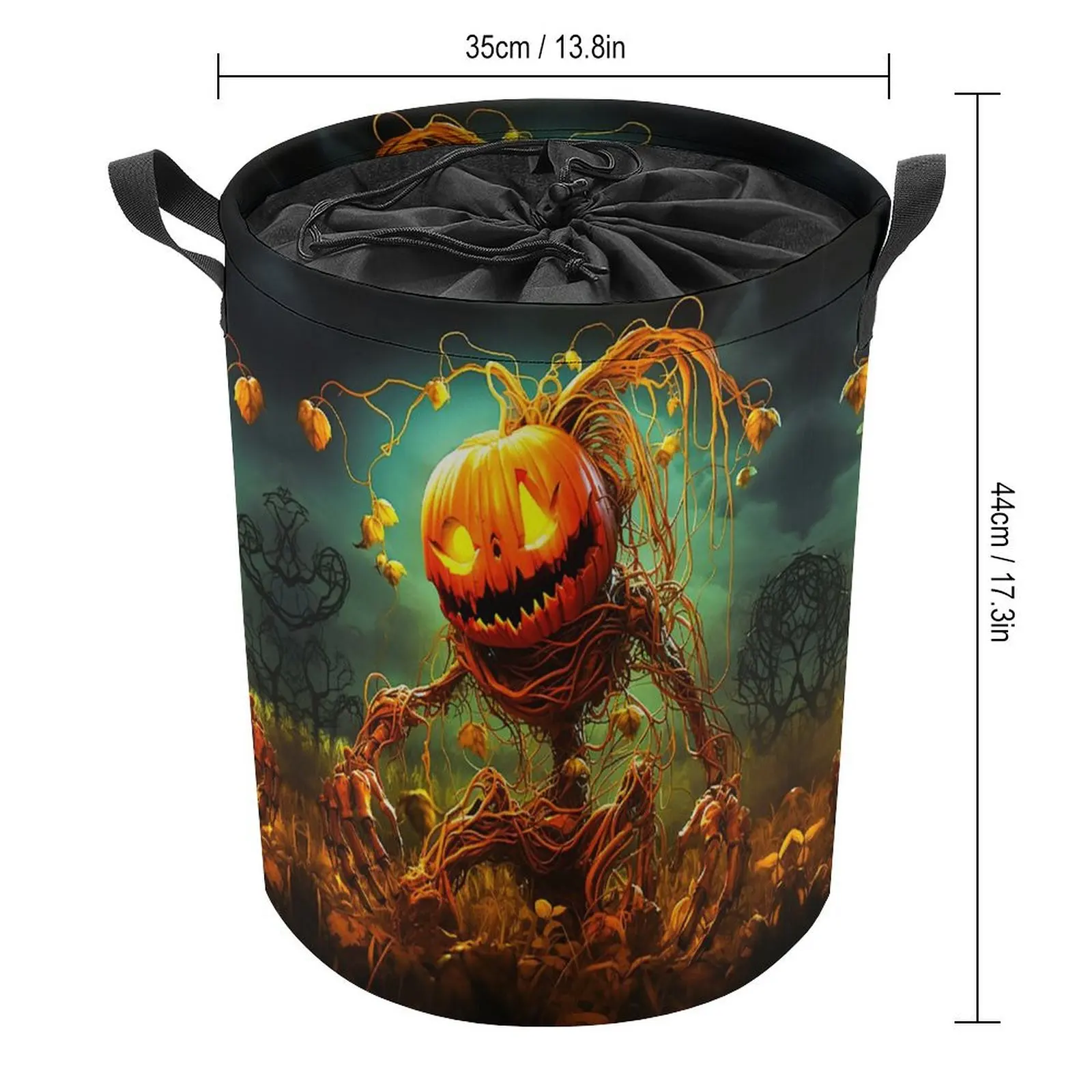 Storage Box I Am Root Spooky JackOLantern Pumpkin Monster Multifunctional Hot Sale Laundry Basket Durable Can Be Folded Storage