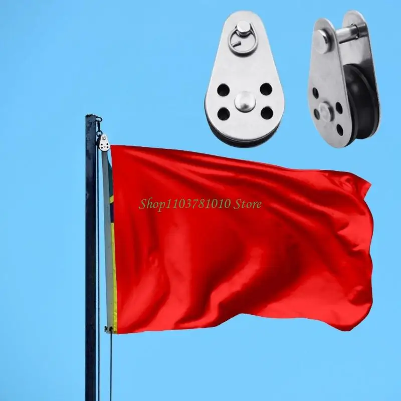 U55D 1/2/10Pcs Marine Grade Nylon And Nonrust Steel Pulley Marine Pulley For Flagpole And Sailboats Easy Installation