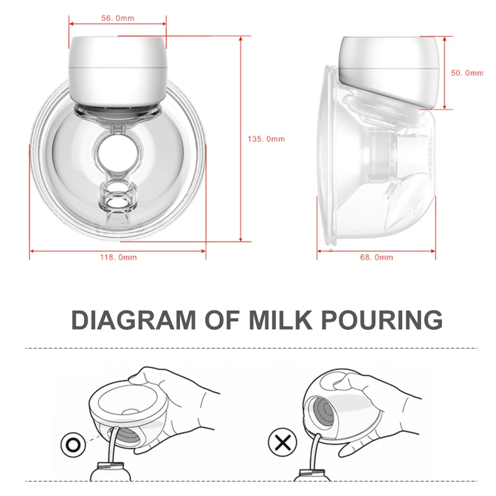 مضخة الثدي الكهربائية صامتة يمكن ارتداؤها التلقائي Milker USB قابلة للشحن حر اليدين المحمولة الحليب النازع لا BPA اكسسوارات الطفل