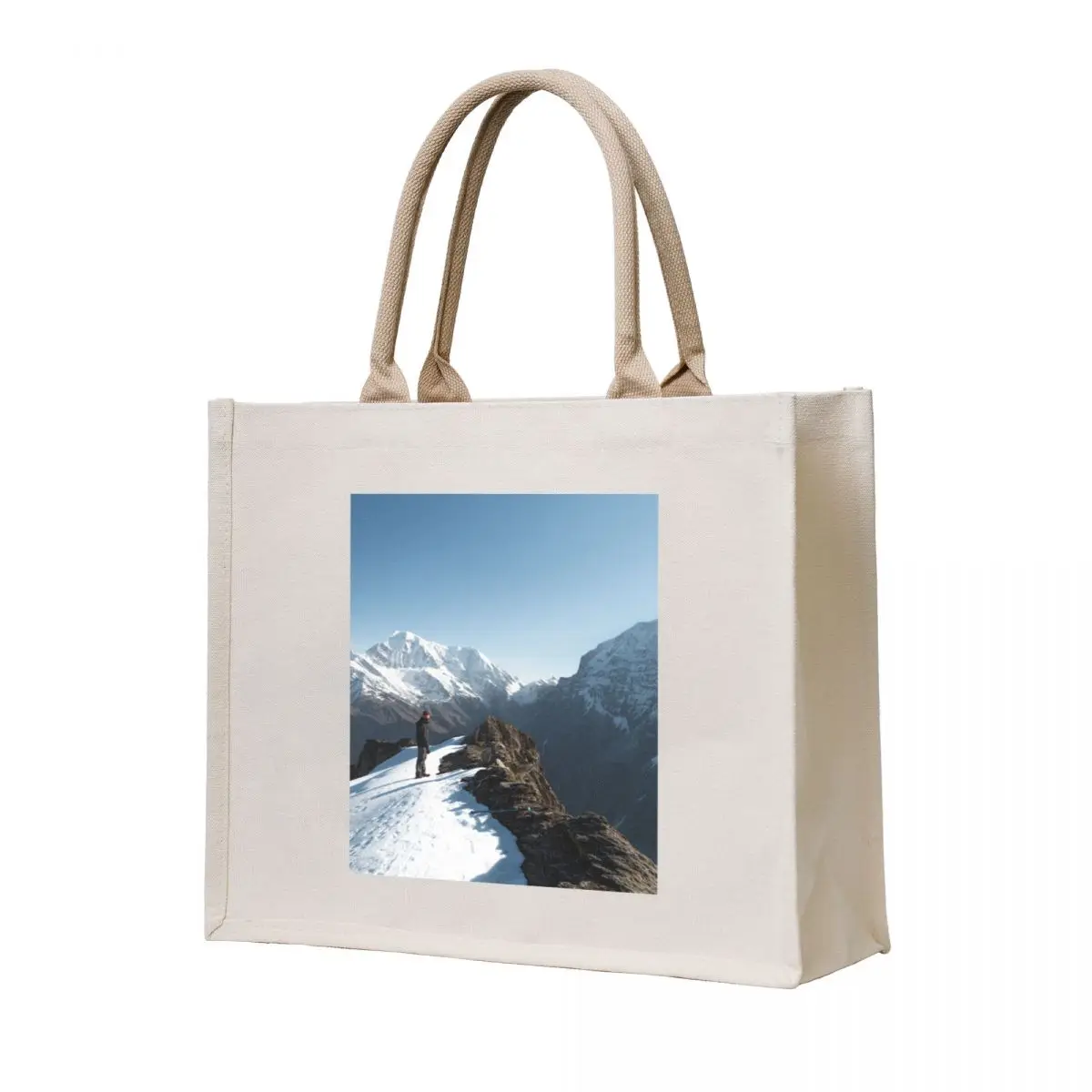 

trishul + nanda ghunti from junargali, above roopkund, the himalayas, india Tote Bag eco bag folding Canvas