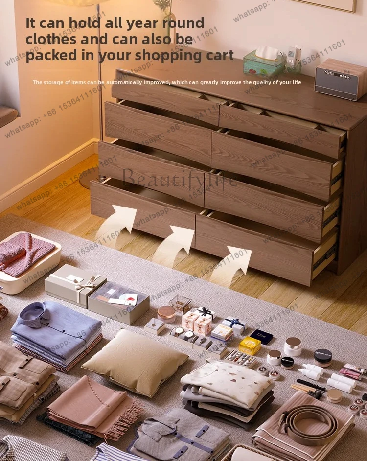 solid wood chest, storage at the end of the bed, living room TV cabinet, storage cabinet, drawer, eight-bucket cabinet