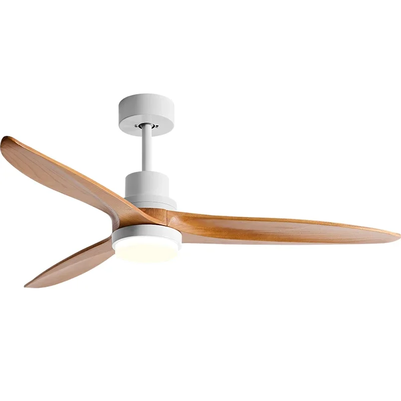 52 Inch Ceiling Fan Industrial Vintage Wooden Ventilator No Light Remote Control Decorative Blower Wood Retro Large Fans