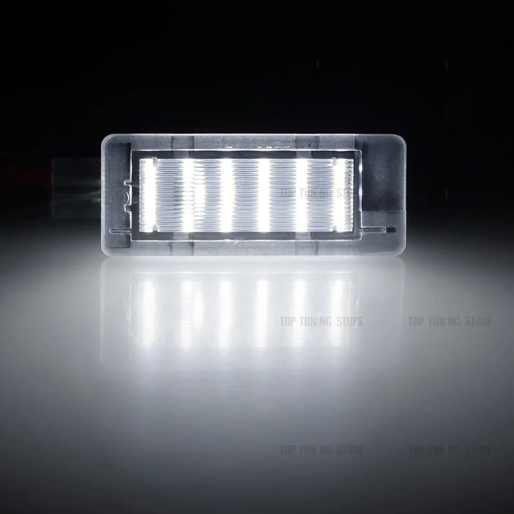2Pcs LED Number Plate Light For Renault Scenic 2 3 2004-2016 Espace Captur For Dacia Duster Logan License Lamp 8200013577