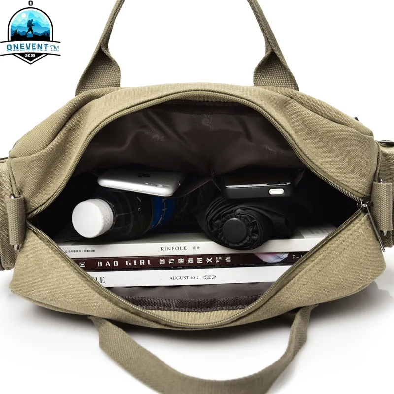 

Multi-layer Pocket Design Oxford Shoulder Bag Large Capacity Men's Casual Fashion Single Shoulder Crossbody Outdoor Travel Messe