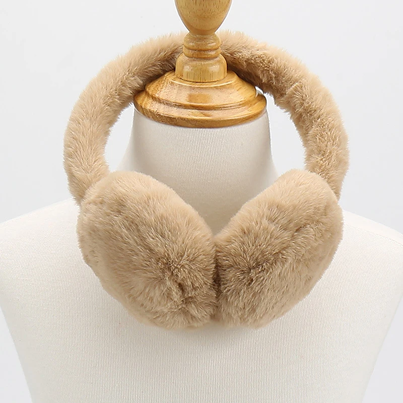 1pc macio de pelúcia orelha mais quente inverno quente earmuffs capa de orelha ao ar livre proteção contra frio orelha-muffs dobrável earflap