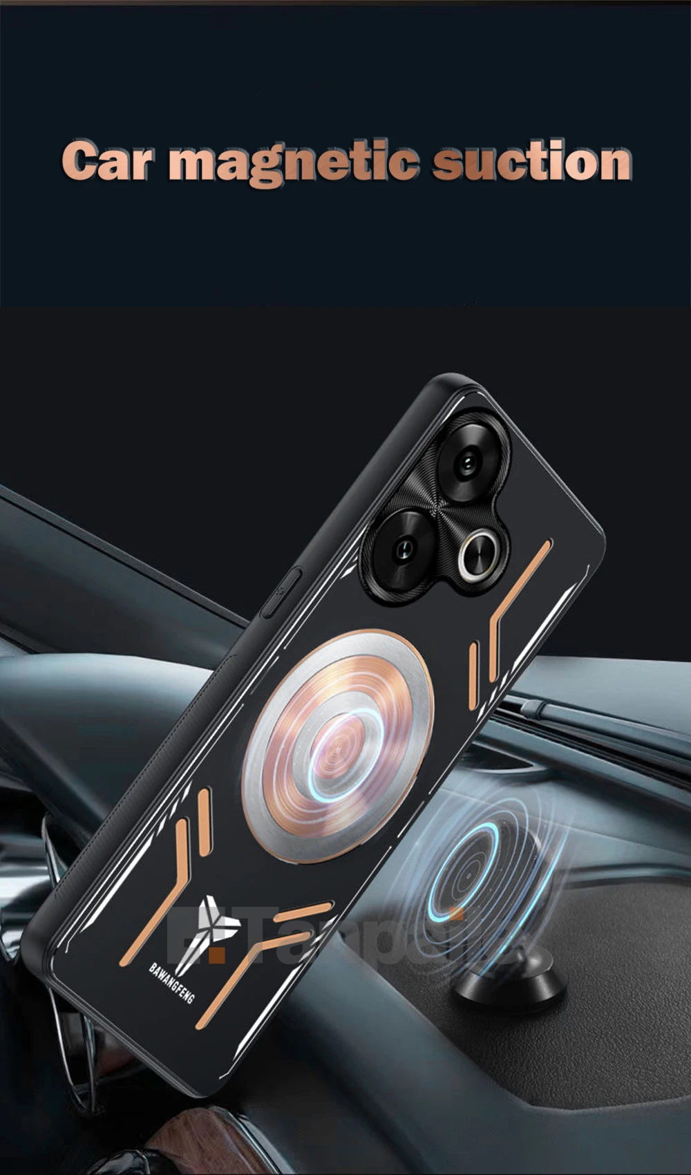 Copper Metal Cooling Case For POCO F6 Redmi Turbo3 Case Turbo 3 Shockproof Heat Dissipation Cover