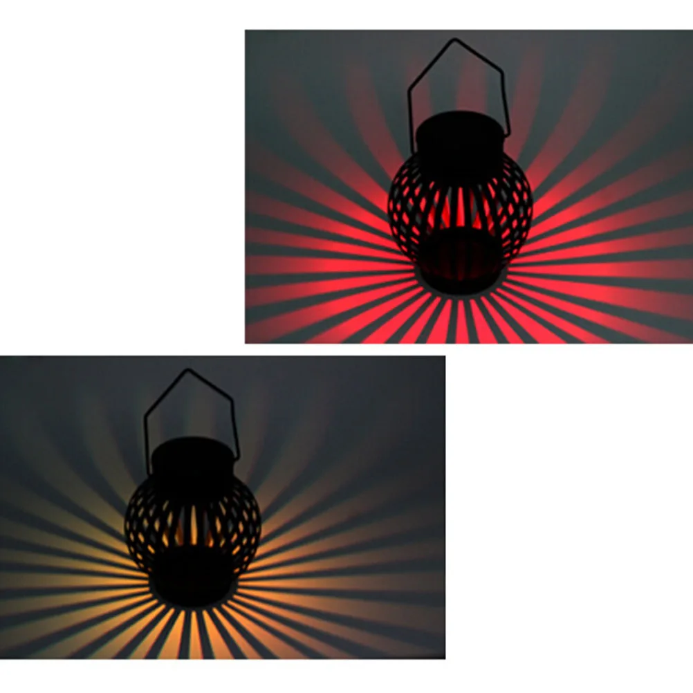 مصباح خيمة LED يعمل بالطاقة الشمسية مع 7 ألوان و3 أوضاع فانوس حديد مطاوع محمول للتخييم في الهواء الطلق والمشي لمسافات طويلة والإضاءة في حالات الطوارئ #3