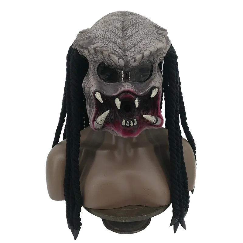 

Alien Skeleton Predator Cosplay Mask, Latex Helmets, Halloween, Martien, Effrayant Party Mask