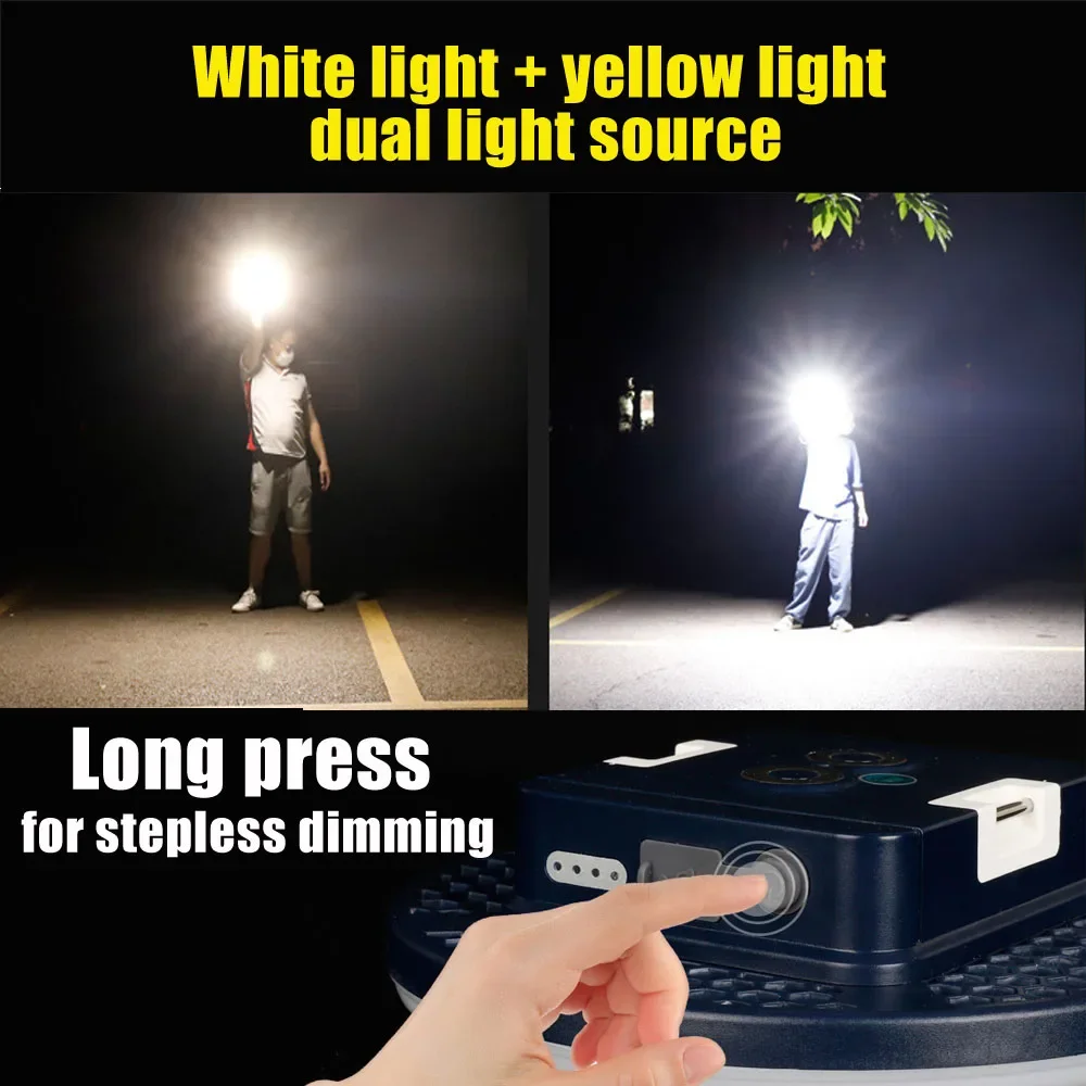 15600maH Camping Lantern LED USB Fast Rechargeable Portable Tent Travel Light Remote Powerful Flashlight Outdoor Repair Lighting