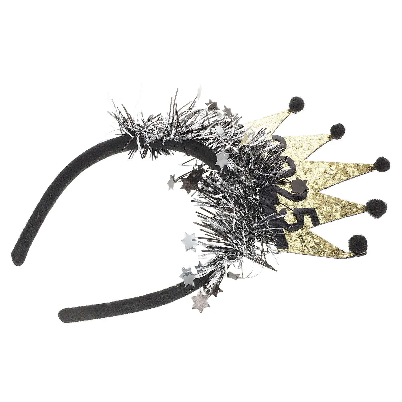 New Year Headband Tiara for NYE Party, Photo Booth Props & Celebration Accessories