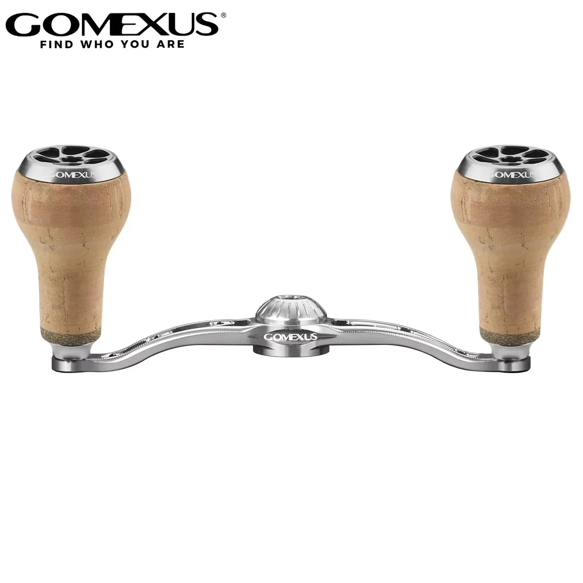 Image of Gomexus Aluminium-Griff mit Korkknauf BDH-CA27 Ersatzteile für Baitcasting-Rollen Bass- und Raubfischangeln