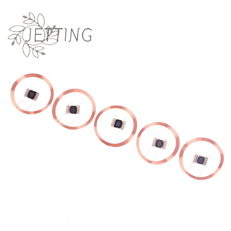 Hot 5 pièces 21.6mm 13.56MHZ UID IC carte ID réinscriptible modifiable puce porte-clés RFID bobine auto-adhésive