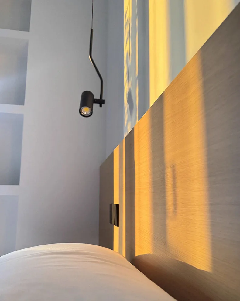 Art LED Pendant Light White Black Metal
