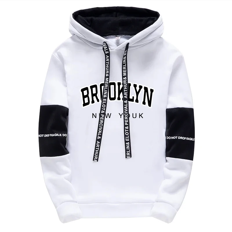 Brooklyn American Sweatshirt 2pcs Set Mens Casual Sports Hooded Jogging Suit Autumn Winter High Quality Hoodies and Sweatpants