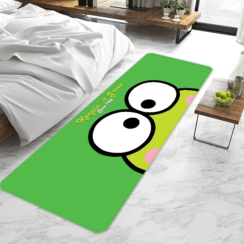 Cute Kero Kero Keroppi Door Entrance Doormat Non-slip Washable Kitchen Carpet Living Room Hallway Rugs Door Mats Bathroom Bath