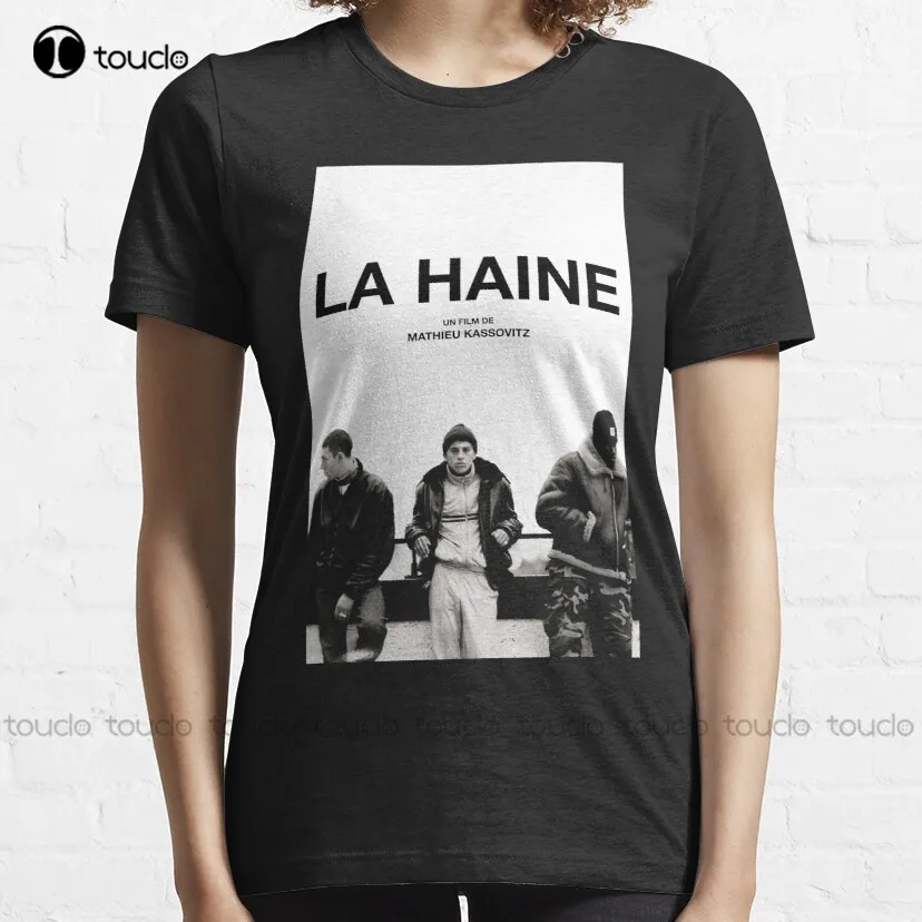 La Haine Poster Film Movie movie film la haine french hate Classic T-Shirt vintage t shirts Custom aldult Teen unisex xs-5xl