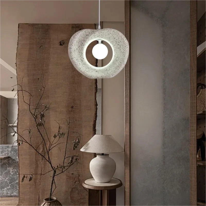 

Современный подвесной светильник из пластиковой пены, креативный дизайн, вестибюль отеля, декор для ресторана, подвесной светильник, имитация камня, светодиодная домашняя люстра