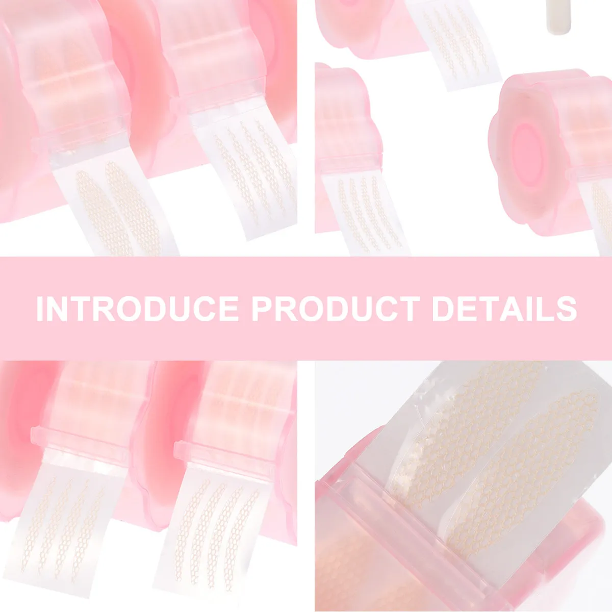 1080Pcs Double Eyelid Sticker Mesh Lace Invisible Tape Eye Lifter Strips Natural Look Traceless Eyelid Pastes Strip