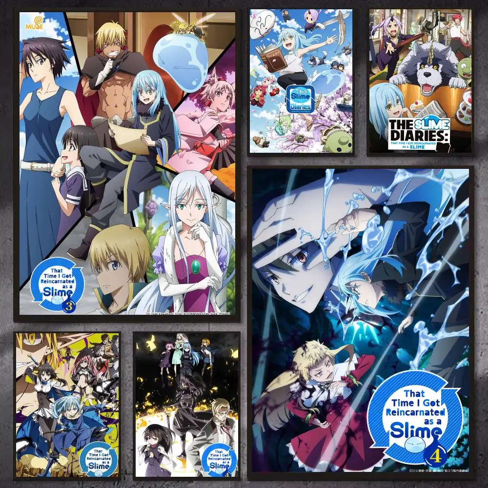 T-That Time I Got Reincarnated as a Slime Poster Modern Aesthetic Wall Decor Premium Room Decoration Bedroom Gaming Setup