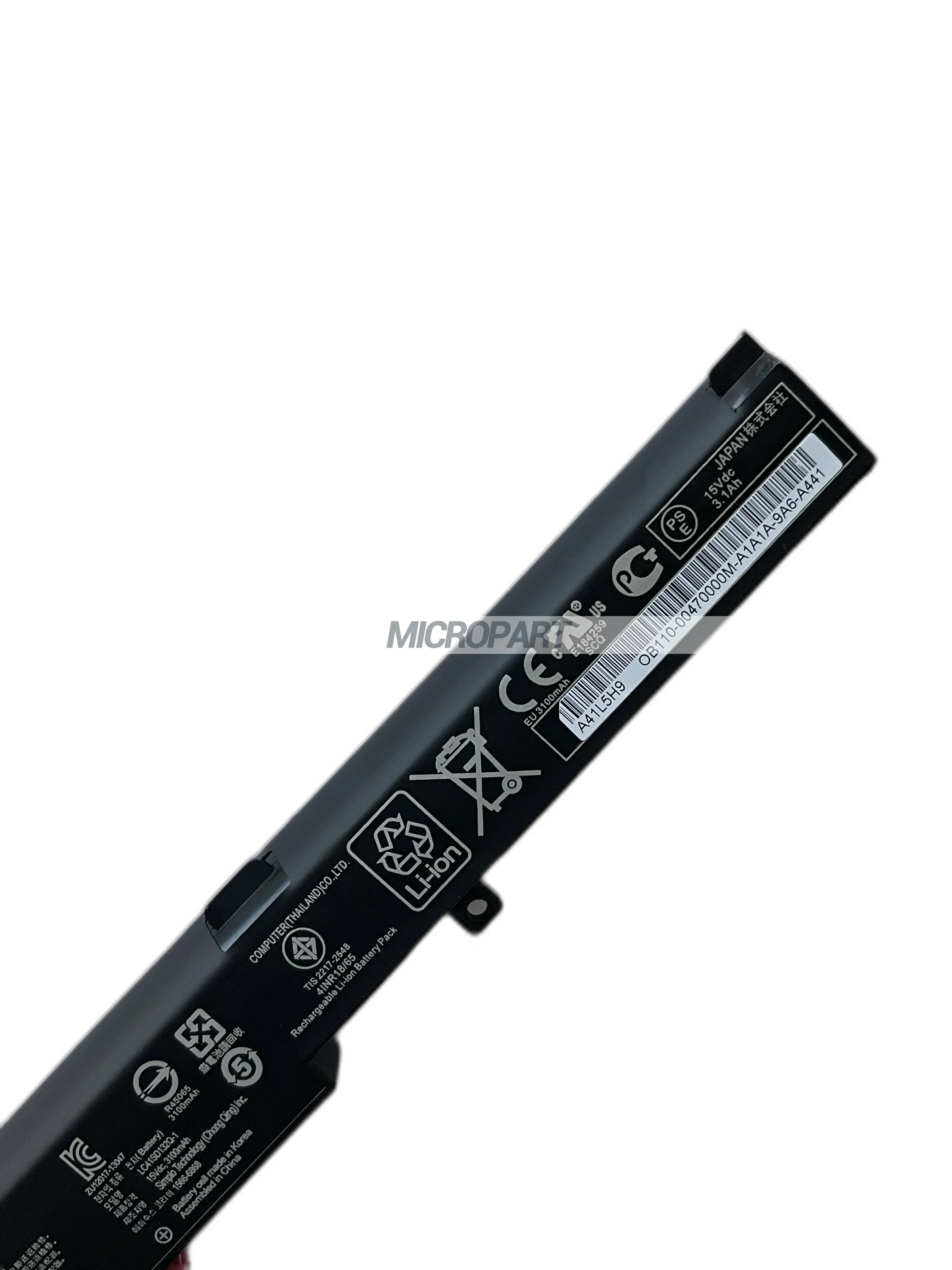 Imagem -05 - Bateria de Substituição para Asus Rog Gl752vw Vivobook Pro Computadores Portáteis de Longa Duração da Bateria 15v 48wh A41n1501 N552vw N552vx N752vx