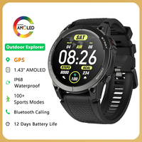 AMOLED Built-in GPS Smart Watch Hi-Fi Bluetooth Phone Calls Sports Running Weather Fitness Tracker Smartwatch for Men Women