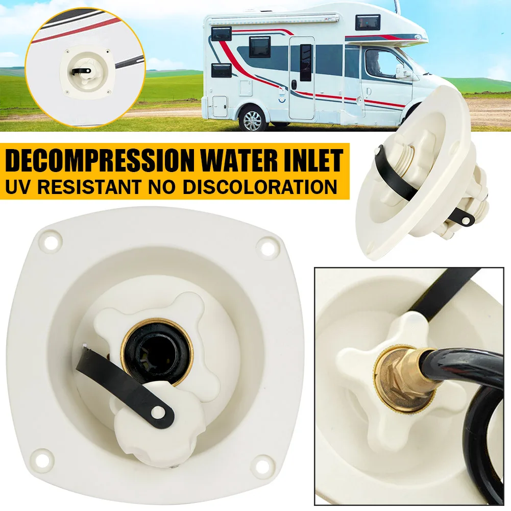 

Water Inlet With Pressure Regulator And Quick Connector Filler Entry Tool Inlet RV Camper Accessories