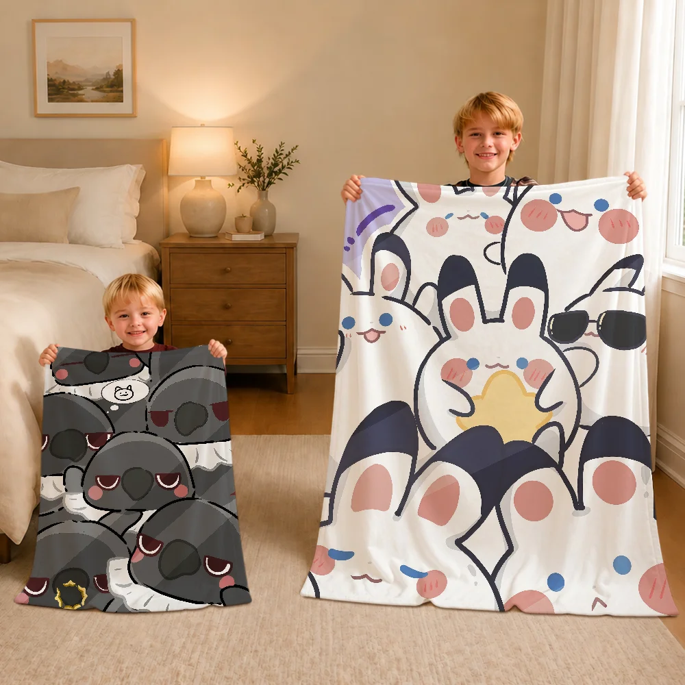 Love And DeepSpace Doll Art Sylus Crow Warm Soft Plush Blanket Sofa Living Room Nap Home Bedroom Travel Gift Flannel Pet Hogar