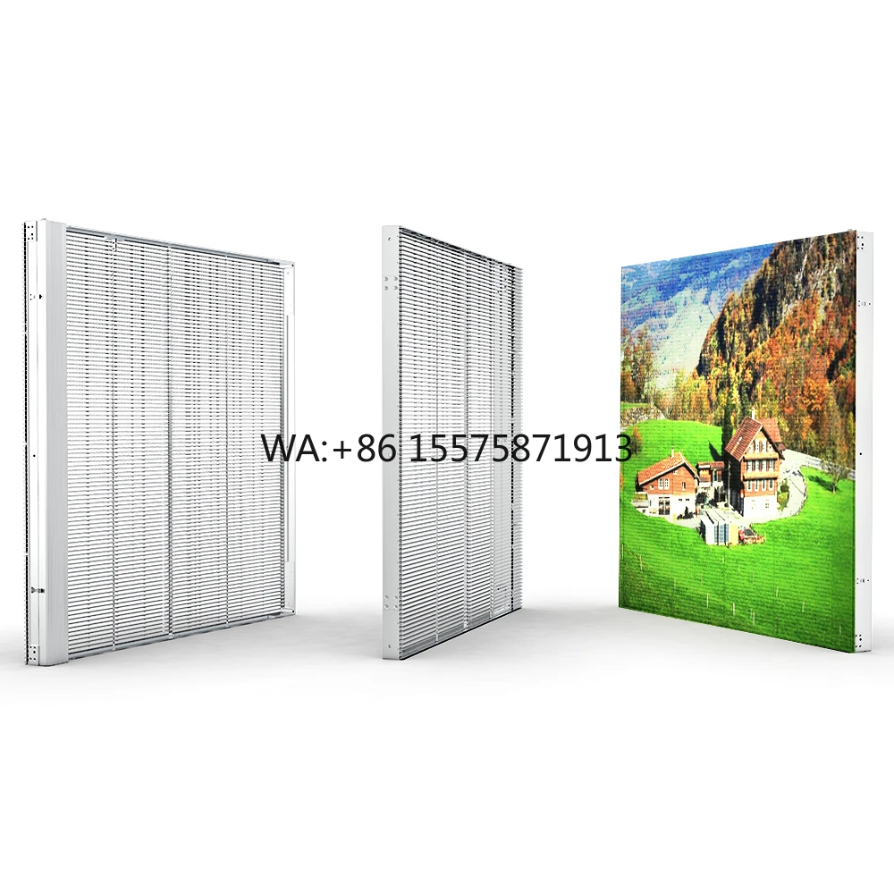 Outdoor Indoor Glass Transparent P3.9 P7.8 P10 P10.4 P15 P20 LED Film Display Transparent Panels Led Strip Display Screen