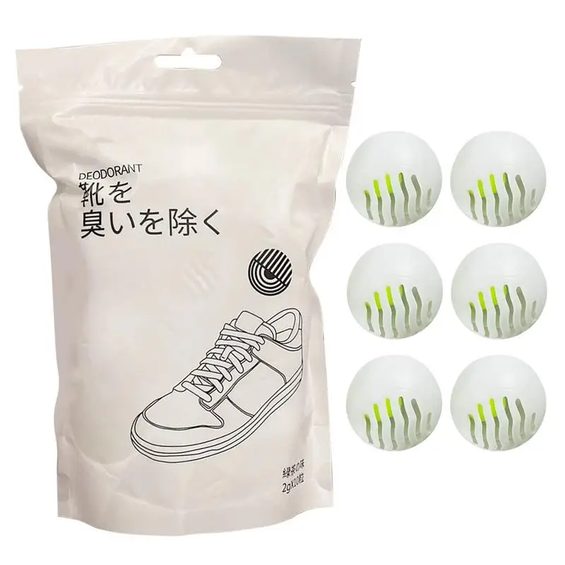 6pcs Shoe Deodorizer Freshener Balls For Shoes Multifunction Footwear Closet Toilet Deodorization Home Scent Sneaker Odor Balls